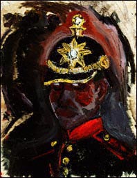 Self-portrait with a Gunner's Helmet <br /><i>Selbstbildnis mit Artillerie-Helm</i>