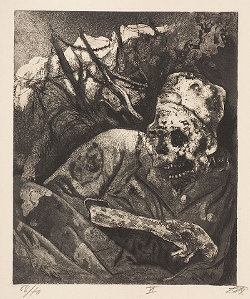 Corpse in barbed wire - Flanders <br /><i>Leiche im Drahtverhau - Flandern</i>